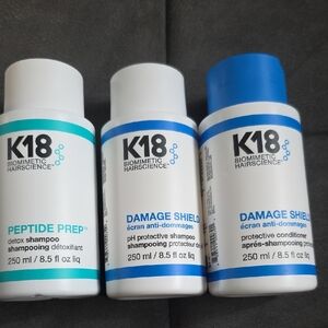 K18 Biomimetic Hairscience Peptide Prep Detox Shampoo and Damage Shield Set